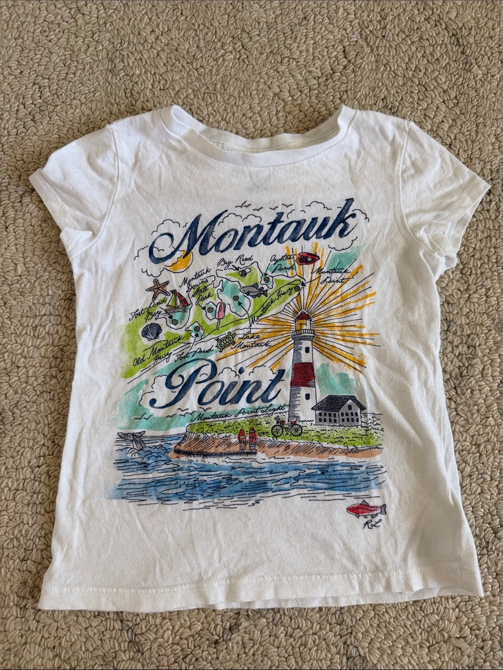 Polo Ralph Lauren Montauk Point White Kids Graphic Tee